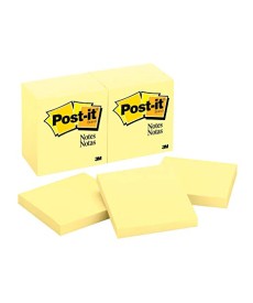 POST -it - NOTES - (654)  - (76mm x 76mm)   - (Canary Yellow) (6Pcs/1Pkt)